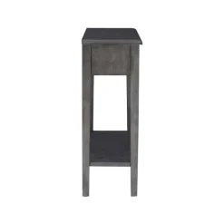 Console Tables-Kirkland's Home Wooden Console Table With Double Drawers Gray