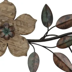 Wall Plaques-Kirkland's Home Wooden Floral Over Door Plaque Brown
