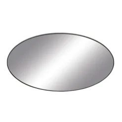 Decorative Mirrors-Kirkland's Home Wooden Oval Frame Wall Mirror Black