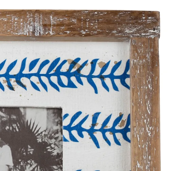 Picture Frames-Kirkland's Home Wooden Printed Picture Frame, 5X7 Blue