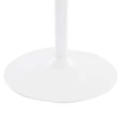 Dining Tables-Kirkland's Home Wooden Top Metal Base Round Dining Table White