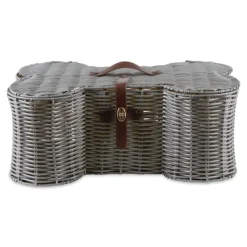 Baskets & Boxes-Kirkland's Home Woven Bone Shaped Basket, 24 In. Gray