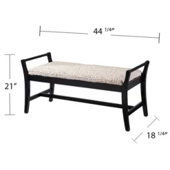 Benches & Ottomans-Kirkland's Home Woven Hyacinth And Black Wood Bench White