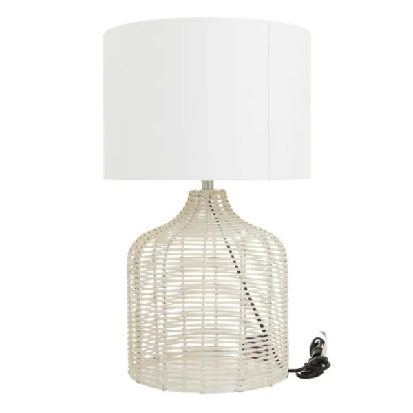 Table Lamps-Kirkland's Home Woven Rattan Table Lamp Ivory