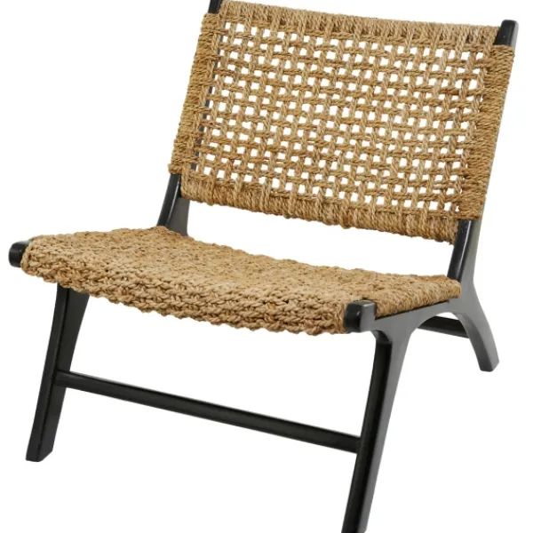Accent Chairs-Kirkland's Home Woven Seagrass And Teakwood Accent Chair Tan