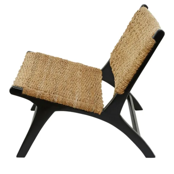 Accent Chairs-Kirkland's Home Woven Seagrass And Teakwood Accent Chair Tan