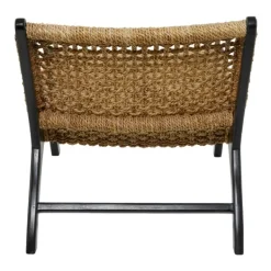 Accent Chairs-Kirkland's Home Woven Seagrass And Teakwood Accent Chair Tan