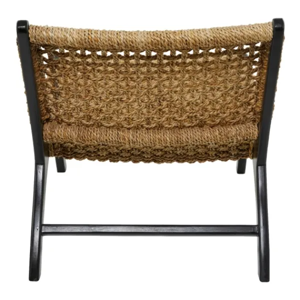 Accent Chairs-Kirkland's Home Woven Seagrass And Teakwood Accent Chair Tan