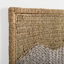 Wall Plaques-Kirkland's Home Woven Seagrass Waves Wall Plaque Tan/White/Gray