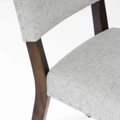 Dining Chairs-Kirkland's Home Woven Upholstered Dining Chairs, Set Of 2 Gray