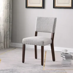 Dining Chairs-Kirkland's Home Woven Upholstered Dining Chairs, Set Of 2 Gray