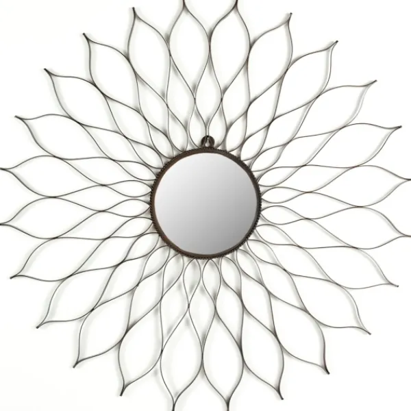 Decorative Mirrors-Kirkland's Home Wrought Iron Flower Petal Wall Mirror