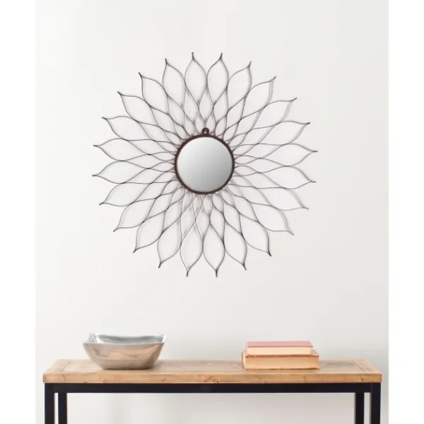 Decorative Mirrors-Kirkland's Home Wrought Iron Flower Petal Wall Mirror