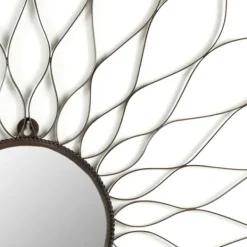 Decorative Mirrors-Kirkland's Home Wrought Iron Flower Petal Wall Mirror