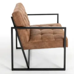 Accent Chairs-Kirkland's Home Wyatt Faux Leather Accent Chair Brown
