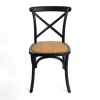 Dining Chairs-Kirkland's Home X Frame Cane Seat Dining Chair Black