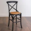Bar Stools & Counter Height Stools-Kirkland's Home X-Back Counter Stool Black