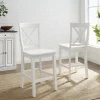 Bar Stools & Counter Height Stools-Kirkland's Home X-Back Farmhouse Counter Stools, Set Of 2 White