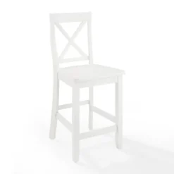 Bar Stools & Counter Height Stools-Kirkland's Home X-Back Farmhouse Counter Stools, Set Of 2 White
