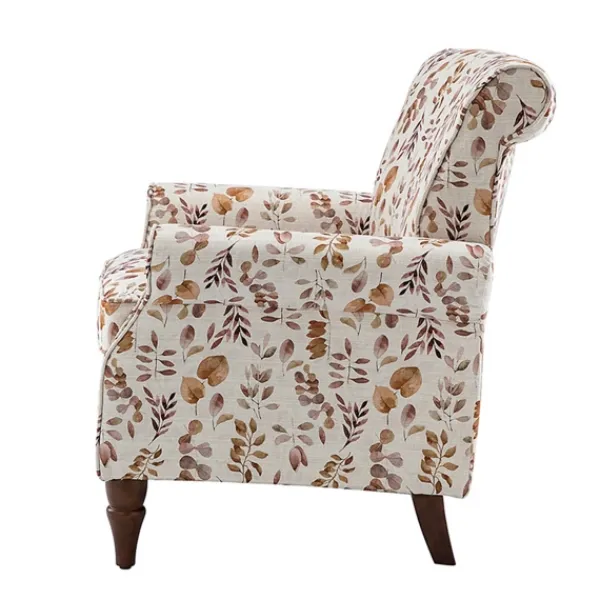 Accent Chairs-Kirkland's Home Yellow And Orange Leaf Upholstered Accent Chair Yellow/Orange