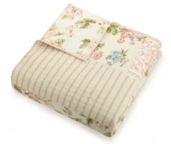 Quilts-Kirkland's Home Yellow And Pink Patchwork Blooms Full/Queen Quilt Yellow/Pink