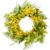 Wreaths-Kirkland's Home Yellow Daisy And Berry Wreath Yellow/Green
