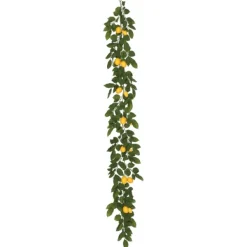Arrangements & Greenery-Kirkland's Home Yellow Lemon Leaf Garland Green/Yellow