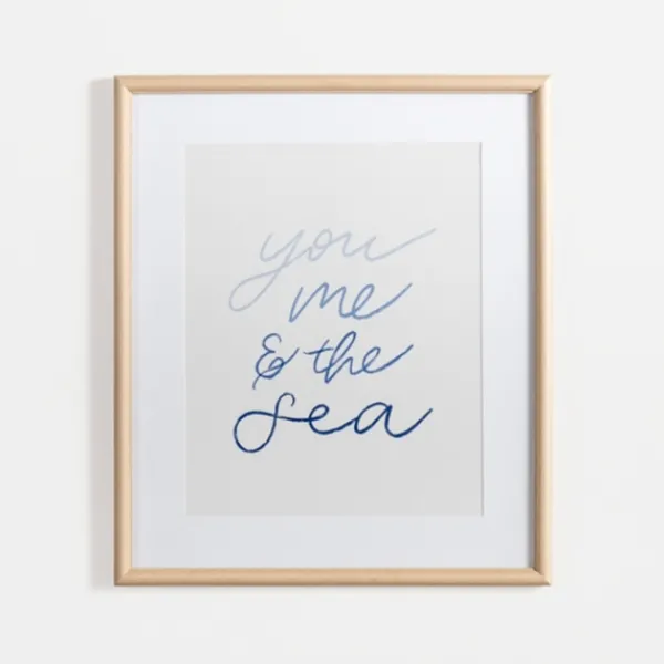 Wall Quotes & Signs-Kirkland's Home You Me & The Sea Framed Art Print White/Blue