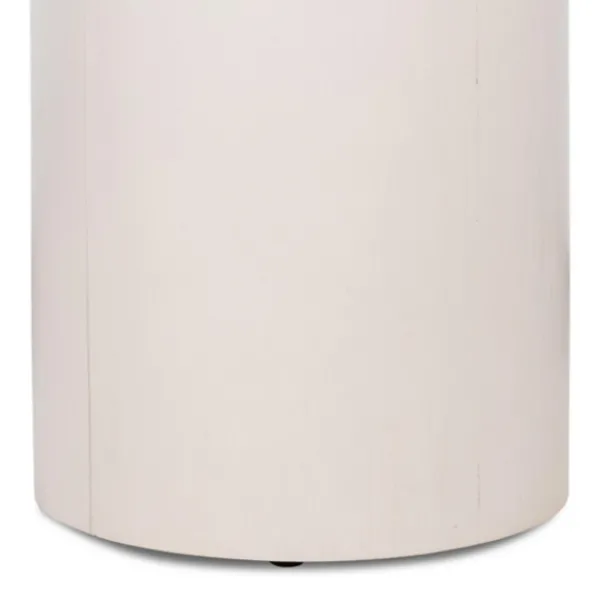 Accent & End Tables-Kirkland's Home Zach Wood Pedestal End Table Ivory