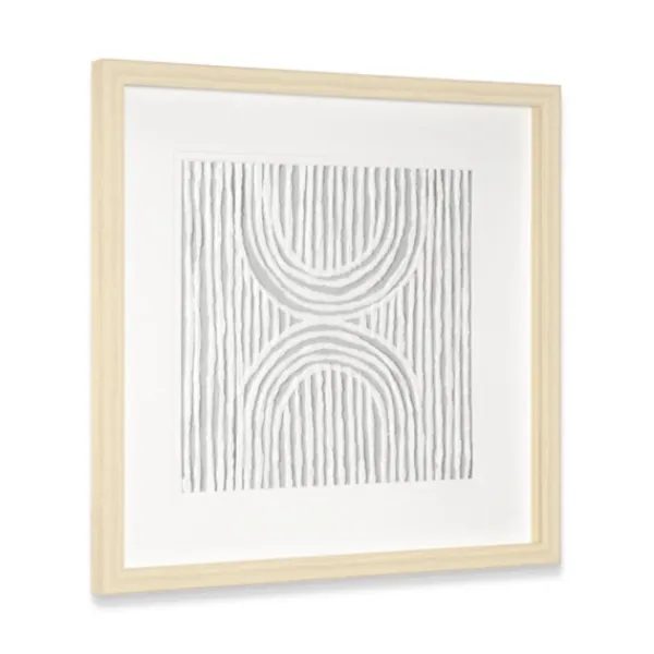 Wall Plaques-Kirkland's Home Zinnia I Shadowbox Framed Wall Plaque White/Gray