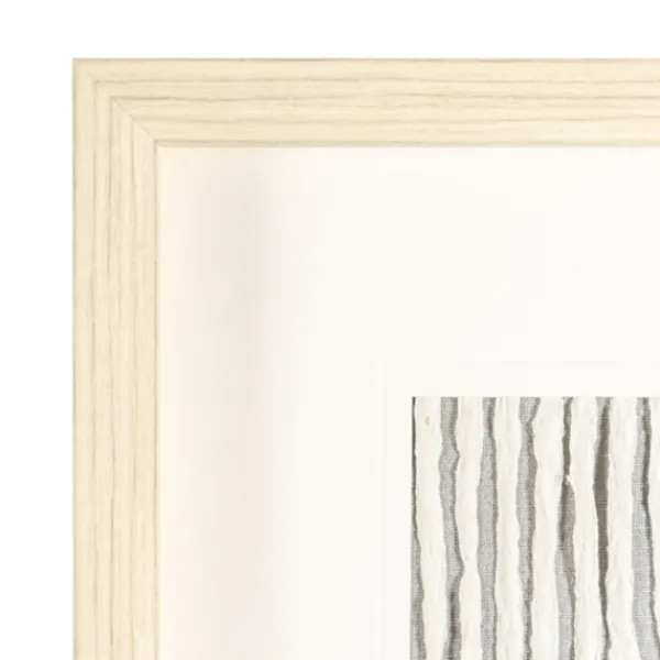 Wall Plaques-Kirkland's Home Zinnia I Shadowbox Framed Wall Plaque White/Gray
